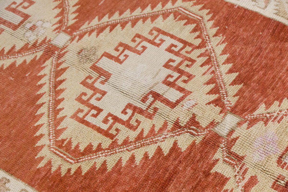Vintage Large Rug, Oushak Area Rug, 4'9" x 12'6" feet 145 x 380 cm
