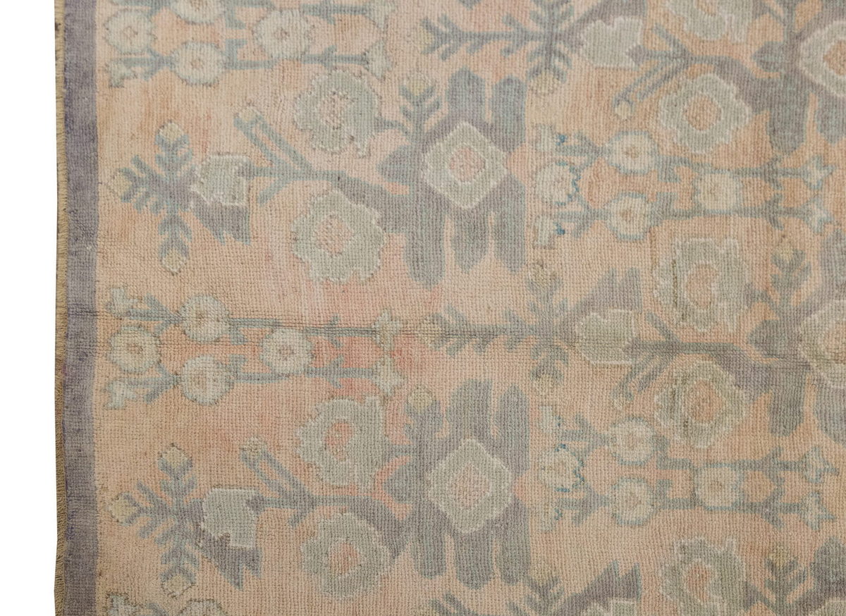 Vintage Large Rug, Oushak Area Rug, 5'1" x 11'9" feet 154 x 357 cm