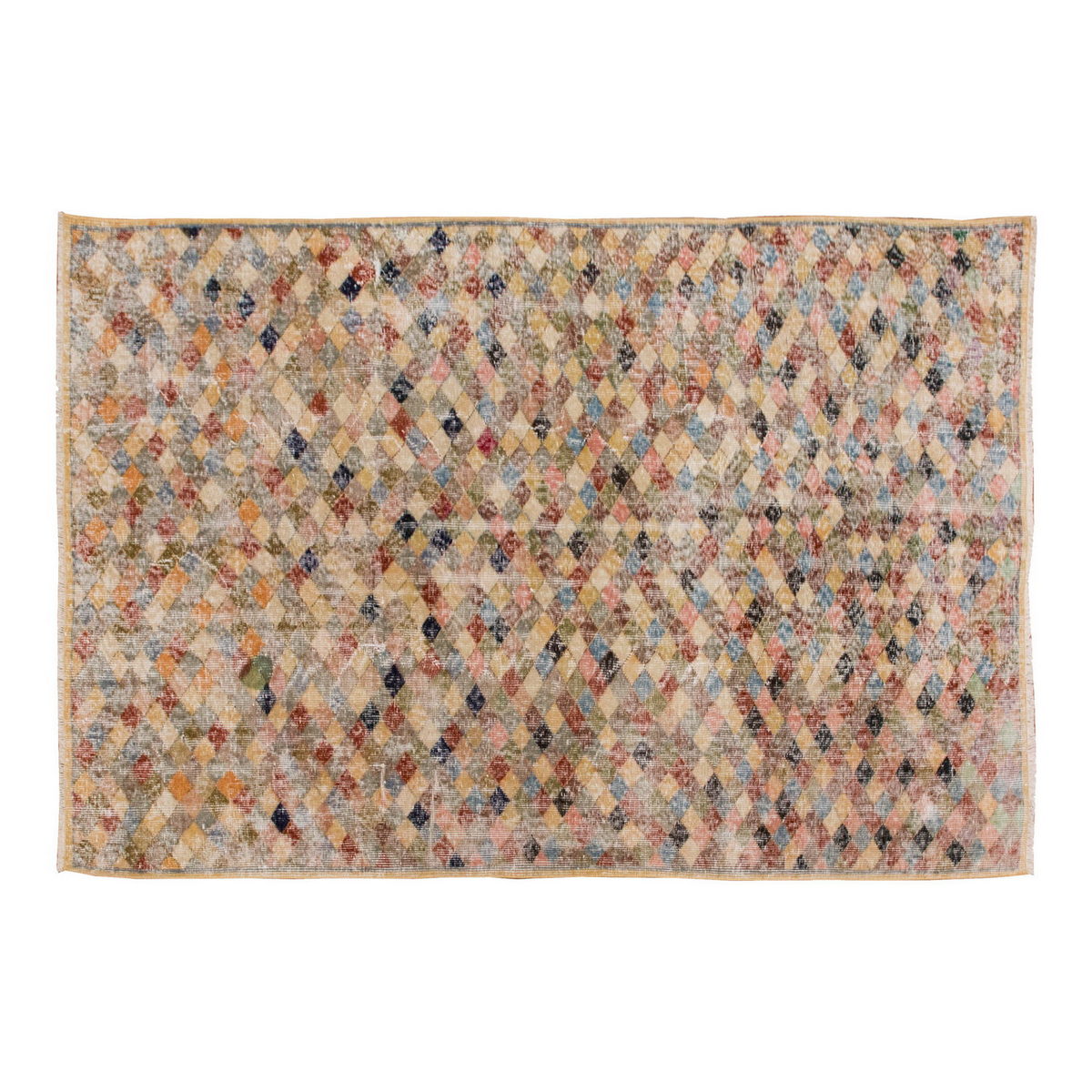 Vintage Large Rug, Oushak Area Rug, 5'2" x 7'3" feet 157 x 222 cm