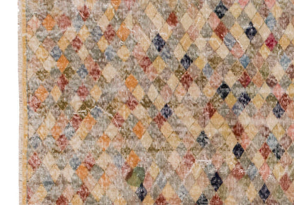 Vintage Large Rug, Oushak Area Rug, 5'2" x 7'3" feet 157 x 222 cm
