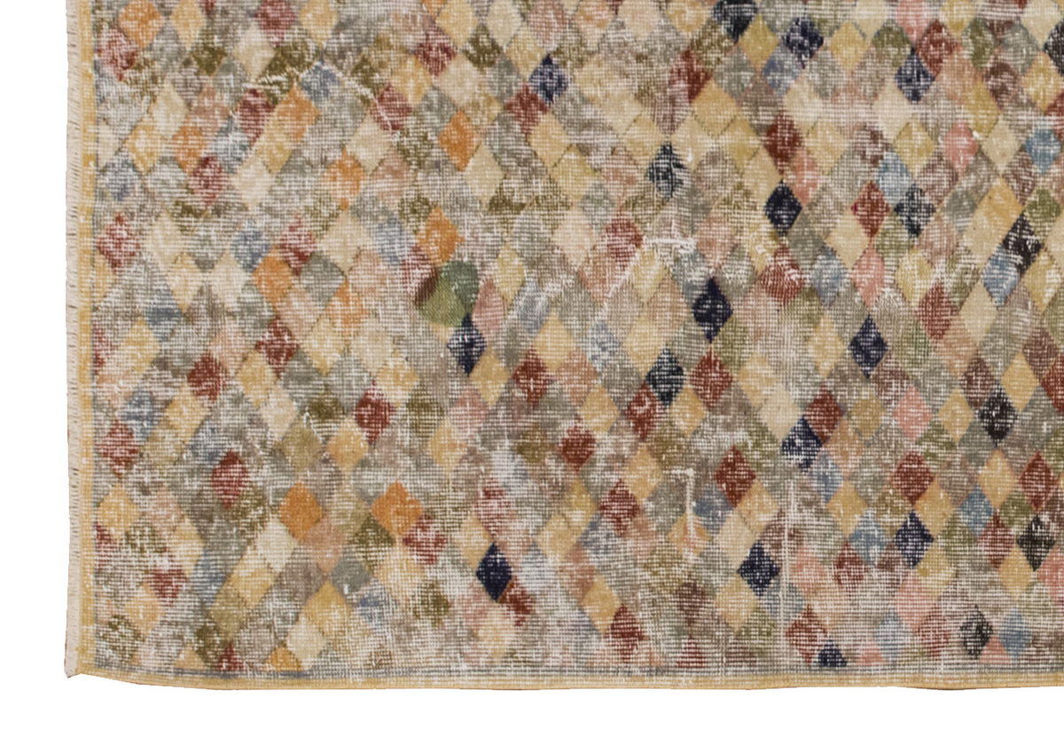Vintage Large Rug, Oushak Area Rug, 5'2" x 7'3" feet 157 x 222 cm