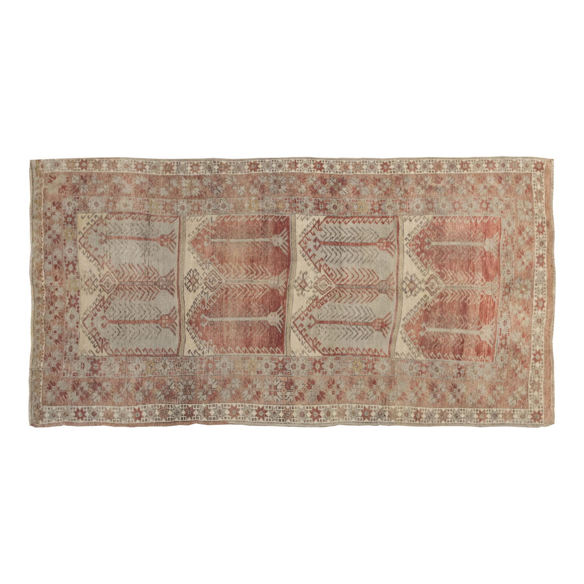 Vintage Large Rug, Oushak Area Rug, 5'4" x 12'3" feet 162 x 374 cm