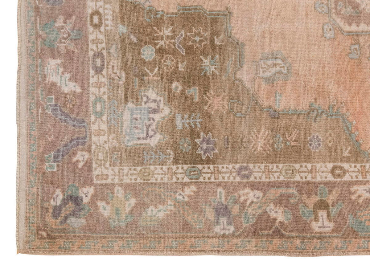 Vintage Large Rug, Oushak Area Rug, 5'6" x 8'8" feet 167 x 265 cm