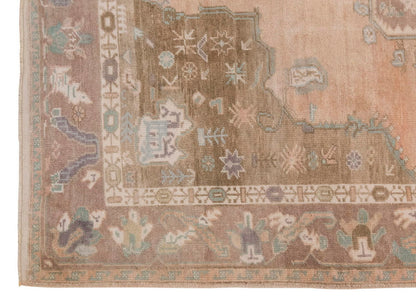 Vintage Large Rug, Oushak Area Rug, 5'6" x 8'8" feet 167 x 265 cm