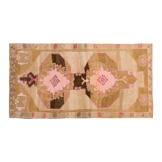 Vintage Large Rug, Oushak Area Rug, 6'11" x 12'10" feet 210 x 392 cm
