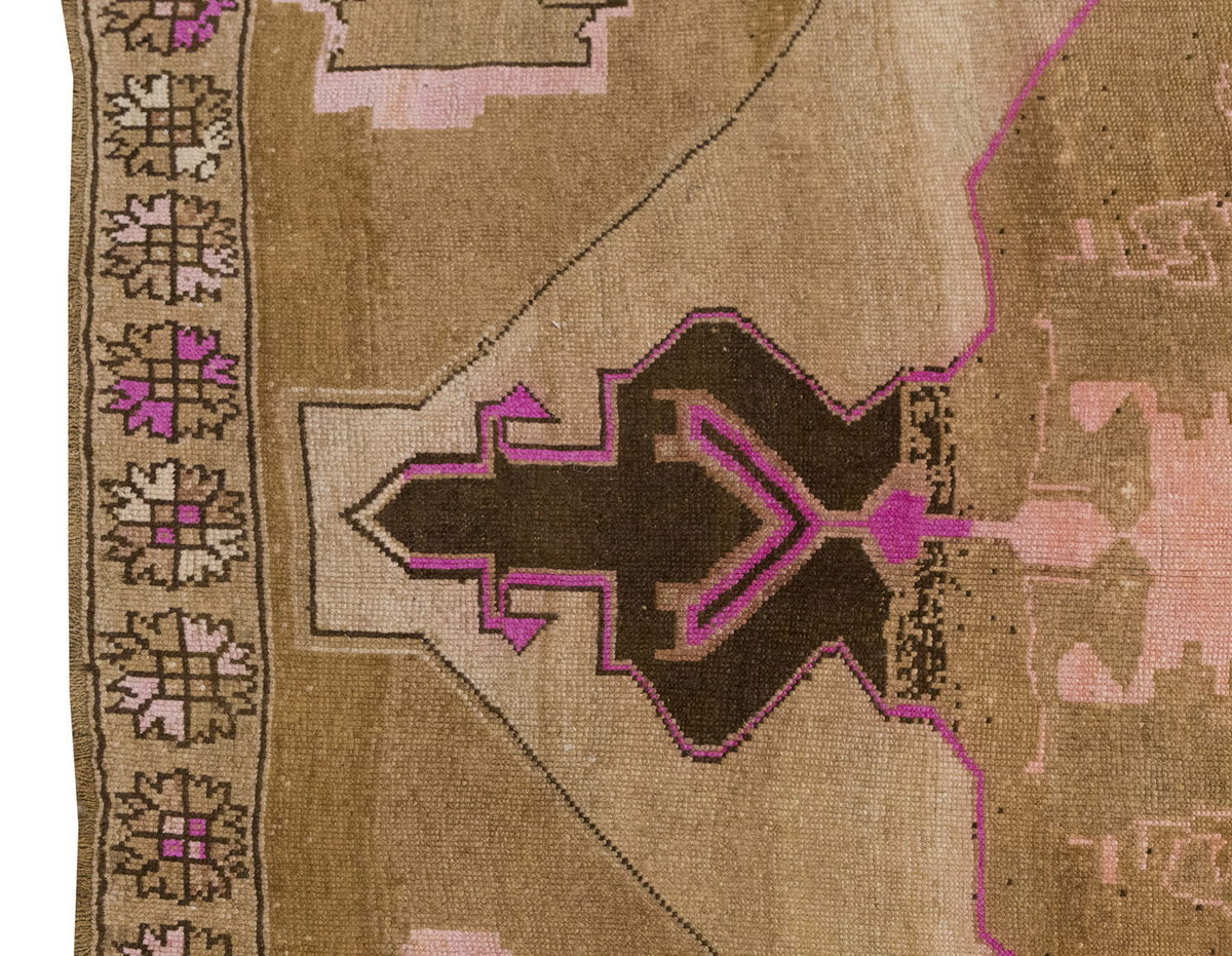 Vintage Large Rug, Oushak Area Rug, 6'11" x 12'10" feet 210 x 392 cm