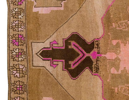 Vintage Large Rug, Oushak Area Rug, 6'11" x 12'10" feet 210 x 392 cm