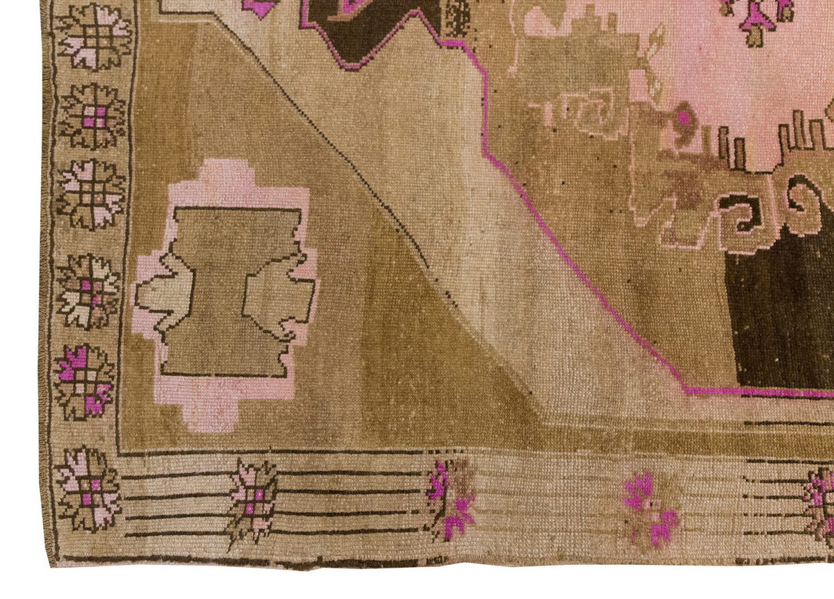 Vintage Large Rug, Oushak Area Rug, 6'11" x 12'10" feet 210 x 392 cm