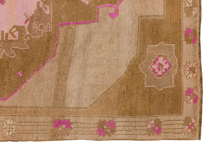Vintage Large Rug, Oushak Area Rug, 6'11" x 12'10" feet 210 x 392 cm
