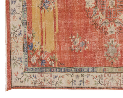 Vintage Large Rug, Oushak Area Rug, 6'11" x 9'10" feet 210 x 300 cm