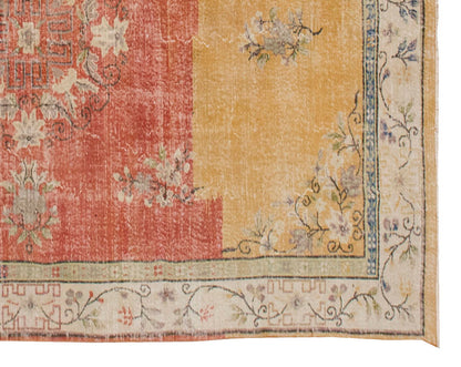 Vintage Large Rug, Oushak Area Rug, 6'11" x 9'10" feet 210 x 300 cm