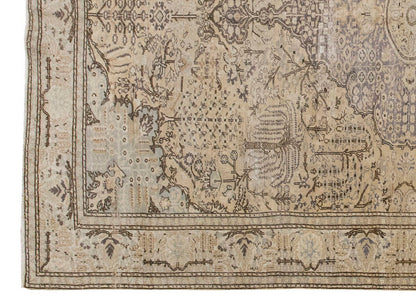 Vintage Large Rug, Oushak Area Rug, 6'9" x 9'10" feet 205 x 300 cm