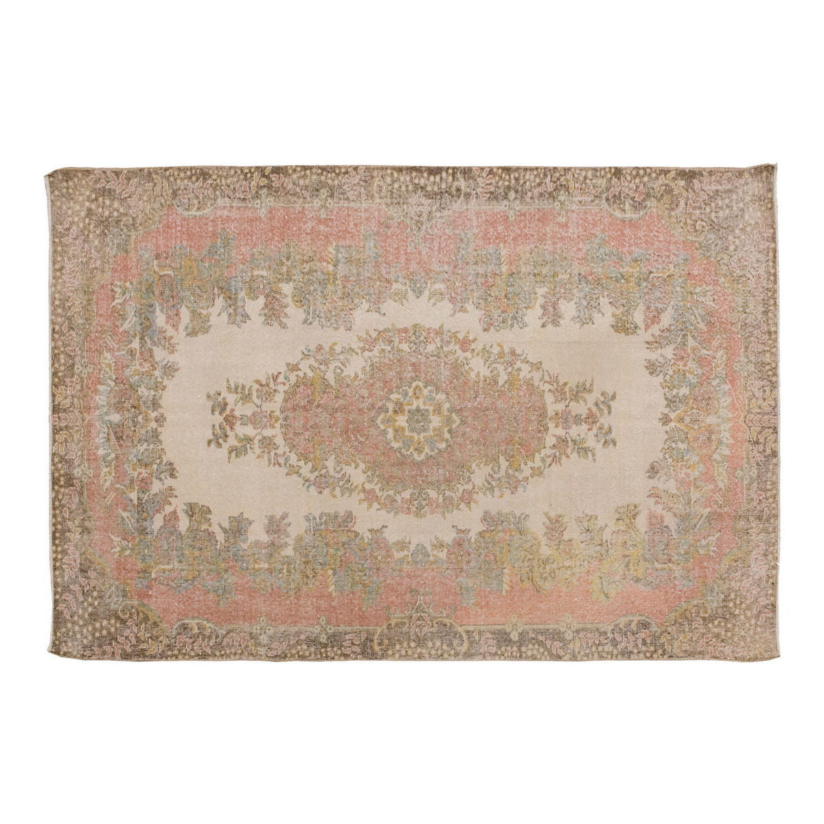 Vintage Large Rug, Oushak Area Rug, 6 x 9'6" feet 184 x 290 cm