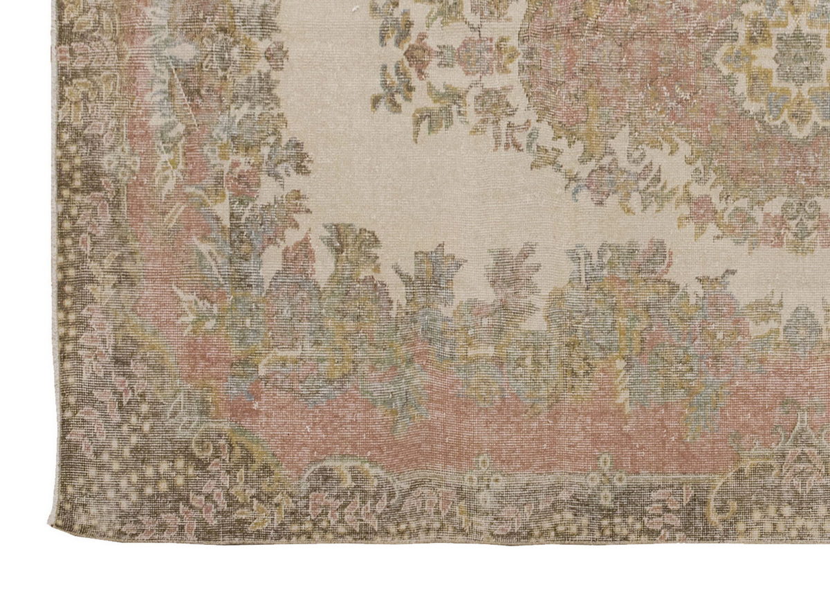 Vintage Large Rug, Oushak Area Rug, 6 x 9'6" feet 184 x 290 cm