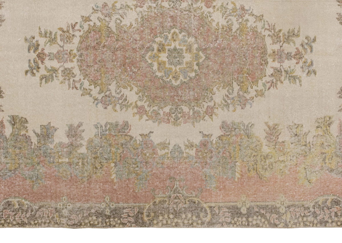 Vintage Large Rug, Oushak Area Rug, 6 x 9'6" feet 184 x 290 cm