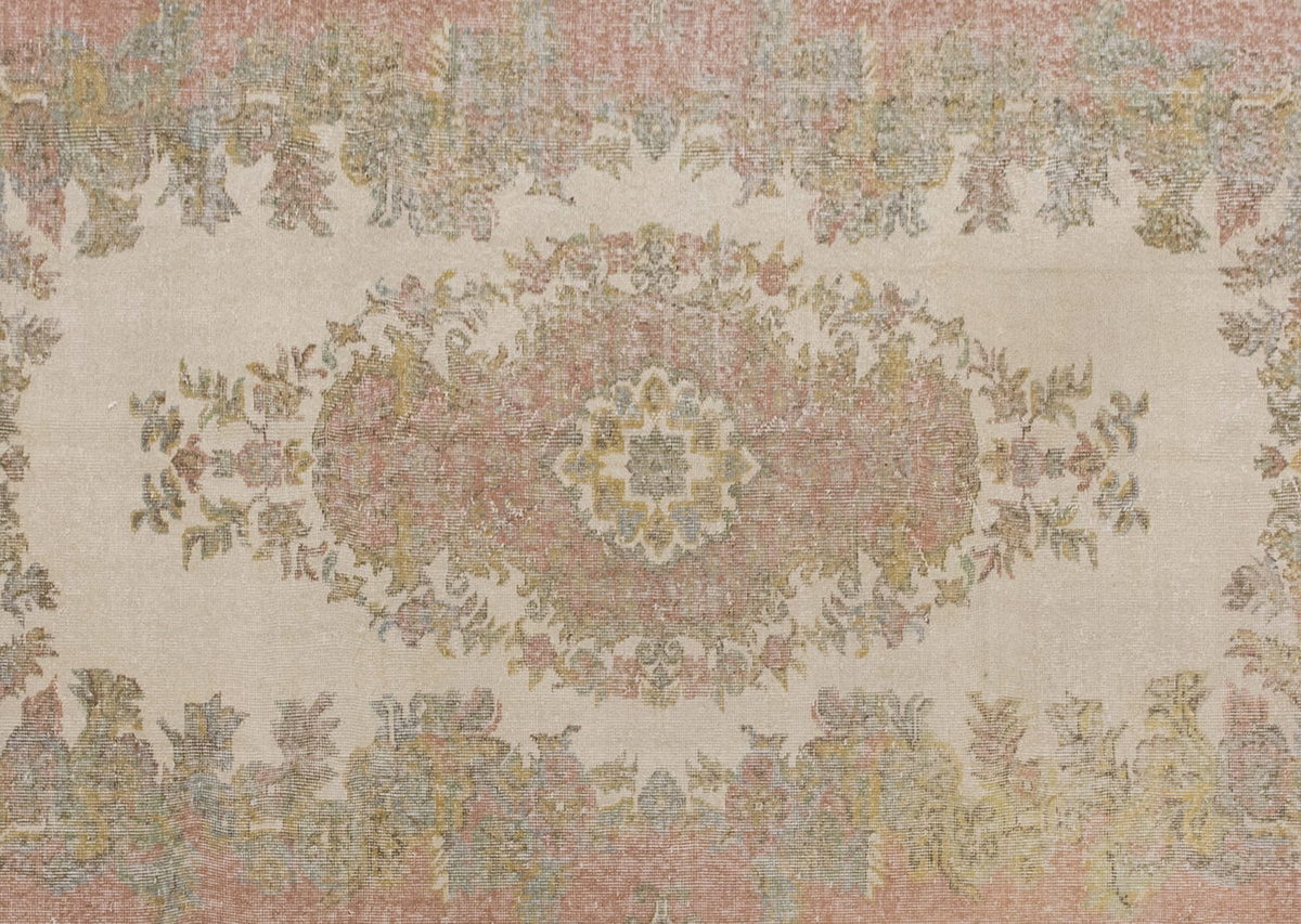 Vintage Large Rug, Oushak Area Rug, 6 x 9'6" feet 184 x 290 cm