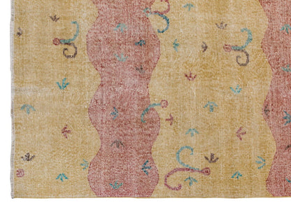 Vintage Large Rug, Oushak Area Rug, 7'2" x 10'3" feet 219 x 312 cm