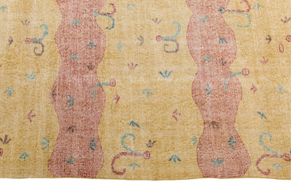 Vintage Large Rug, Oushak Area Rug, 7'2" x 10'3" feet 219 x 312 cm