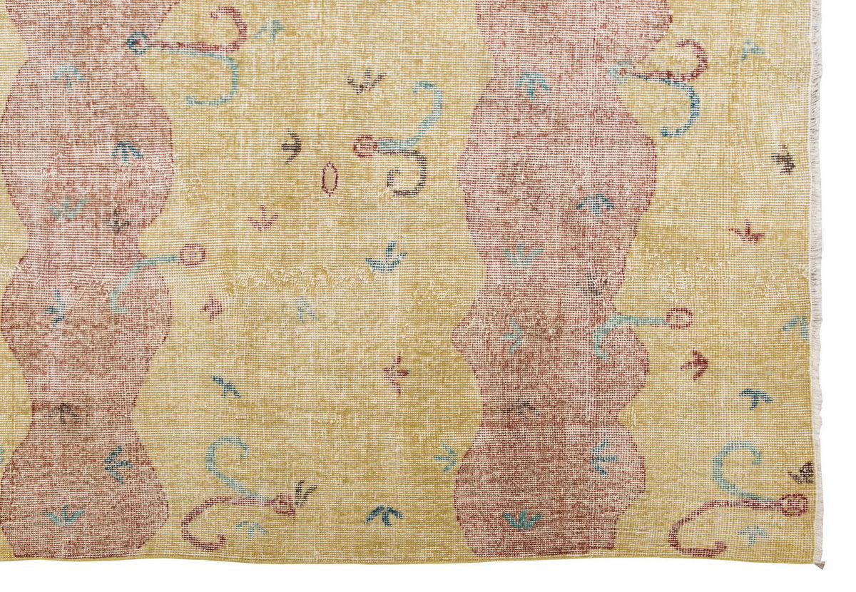 Vintage Large Rug, Oushak Area Rug, 7'2" x 10'3" feet 219 x 312 cm