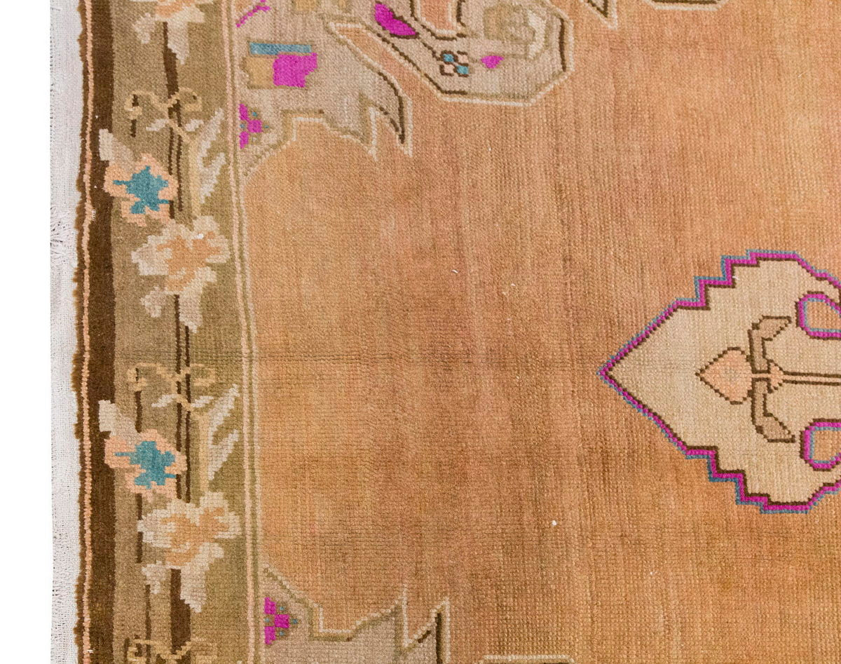 Vintage Large Rug, Oushak Area Rug, 7'4" x 11'6" feet 223 x 351 cm