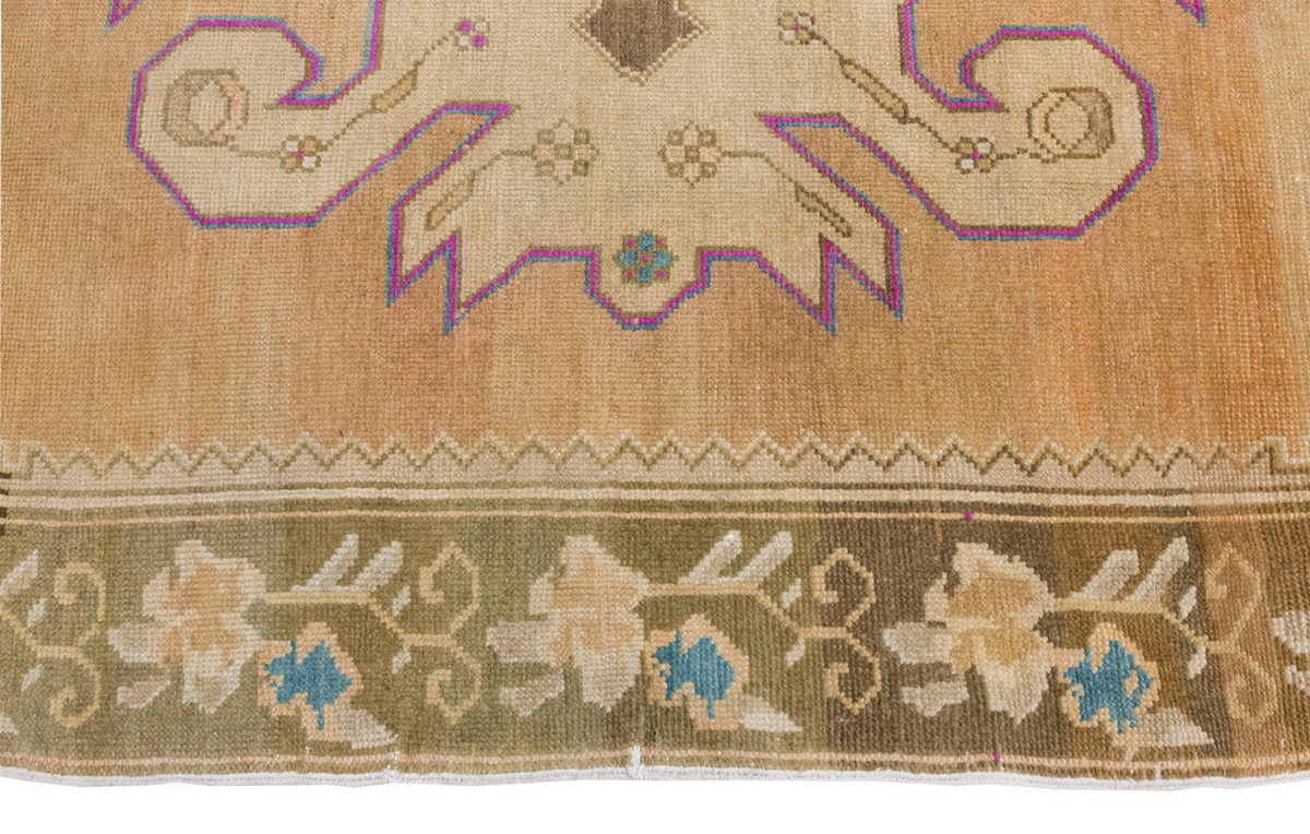 Vintage Large Rug, Oushak Area Rug, 7'4" x 11'6" feet 223 x 351 cm