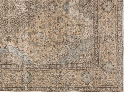 Vintage Large Rug, Oushak Area Rug, 9'4" x 12'11" feet 285 x 394 cm