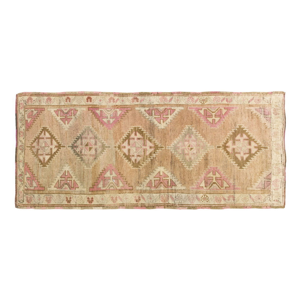Vintage Large Rug, Oushak Area Rug 4'1" x 9' feet 125 x 275 cm