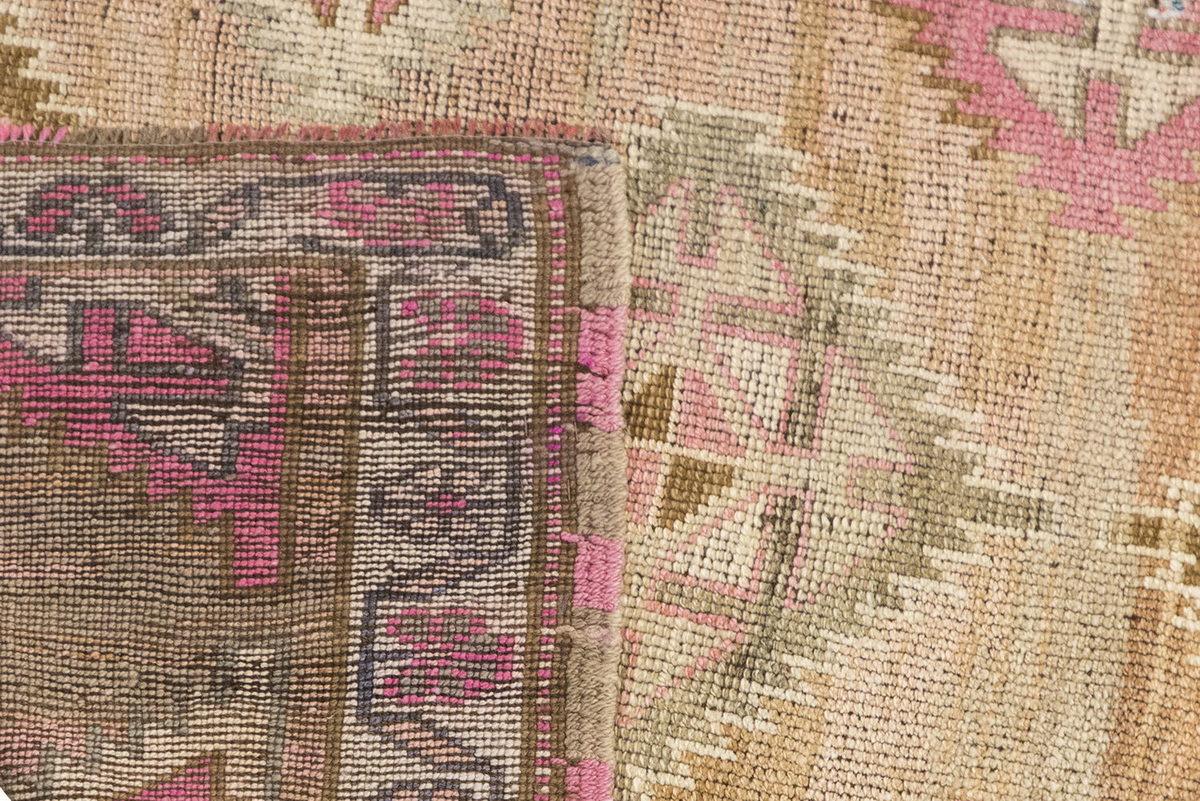 Vintage Large Rug, Oushak Area Rug 4'1" x 9' feet 125 x 275 cm