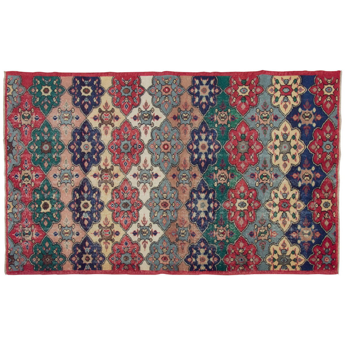 Vintage Large Rug, Oushak Area Rug 4'10" x 8'5" feet 148 x 256 cm