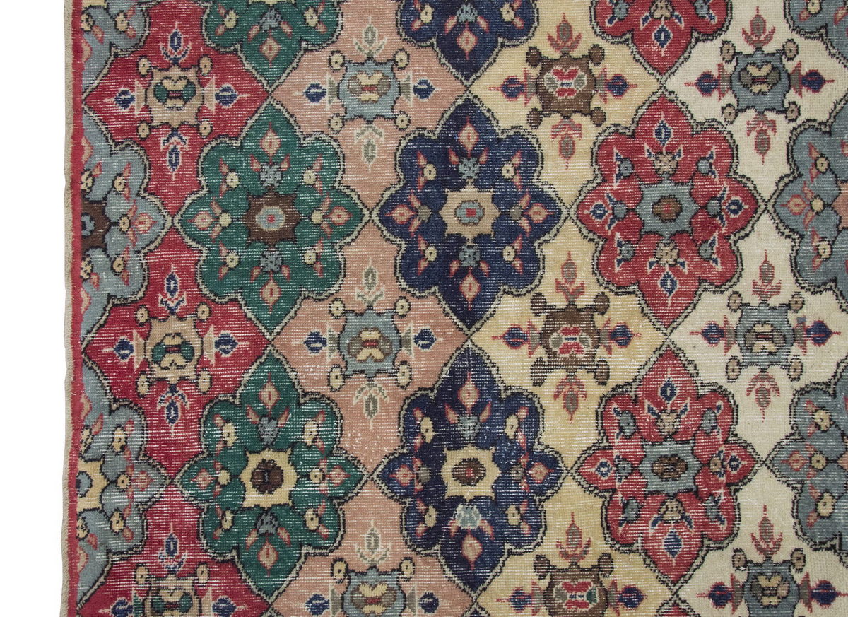 Vintage Large Rug, Oushak Area Rug 4'10" x 8'5" feet 148 x 256 cm