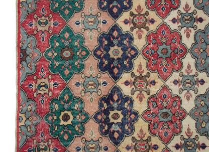 Vintage Large Rug, Oushak Area Rug 4'10" x 8'5" feet 148 x 256 cm