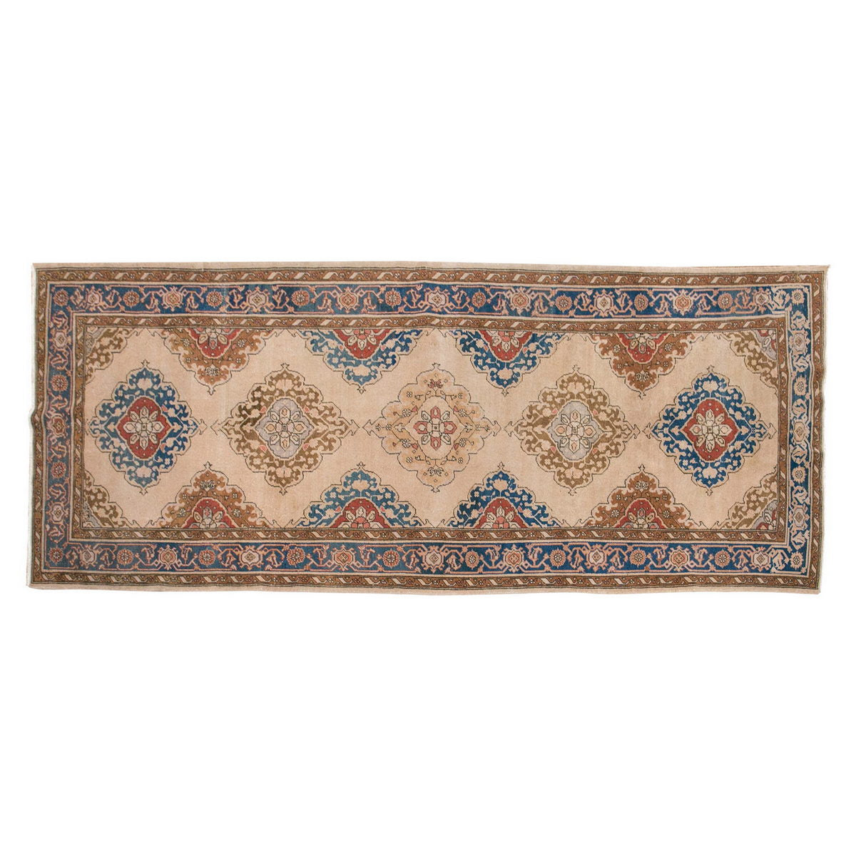 Vintage Large Rug, Oushak Area Rug 4'11" x 12'10" feet 150 x 390 cm