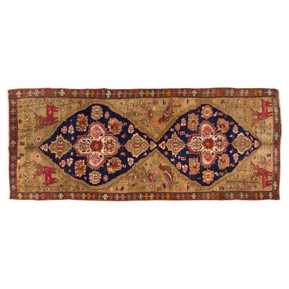 Vintage Large Rug, Oushak Area Rug 4'11" x 12'7" feet 150 x 383 cm