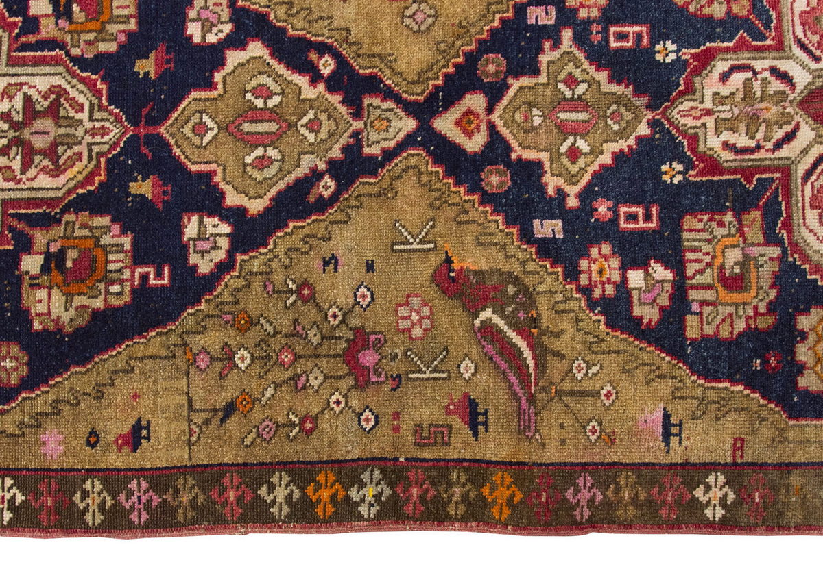 Vintage Large Rug, Oushak Area Rug 4'11" x 12'7" feet 150 x 383 cm