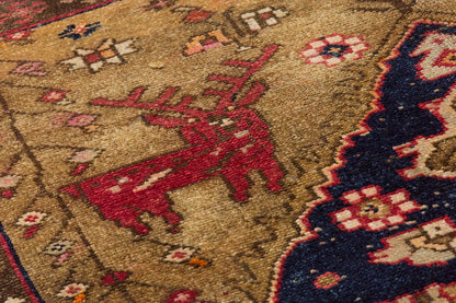 Vintage Large Rug, Oushak Area Rug 4'11" x 12'7" feet 150 x 383 cm
