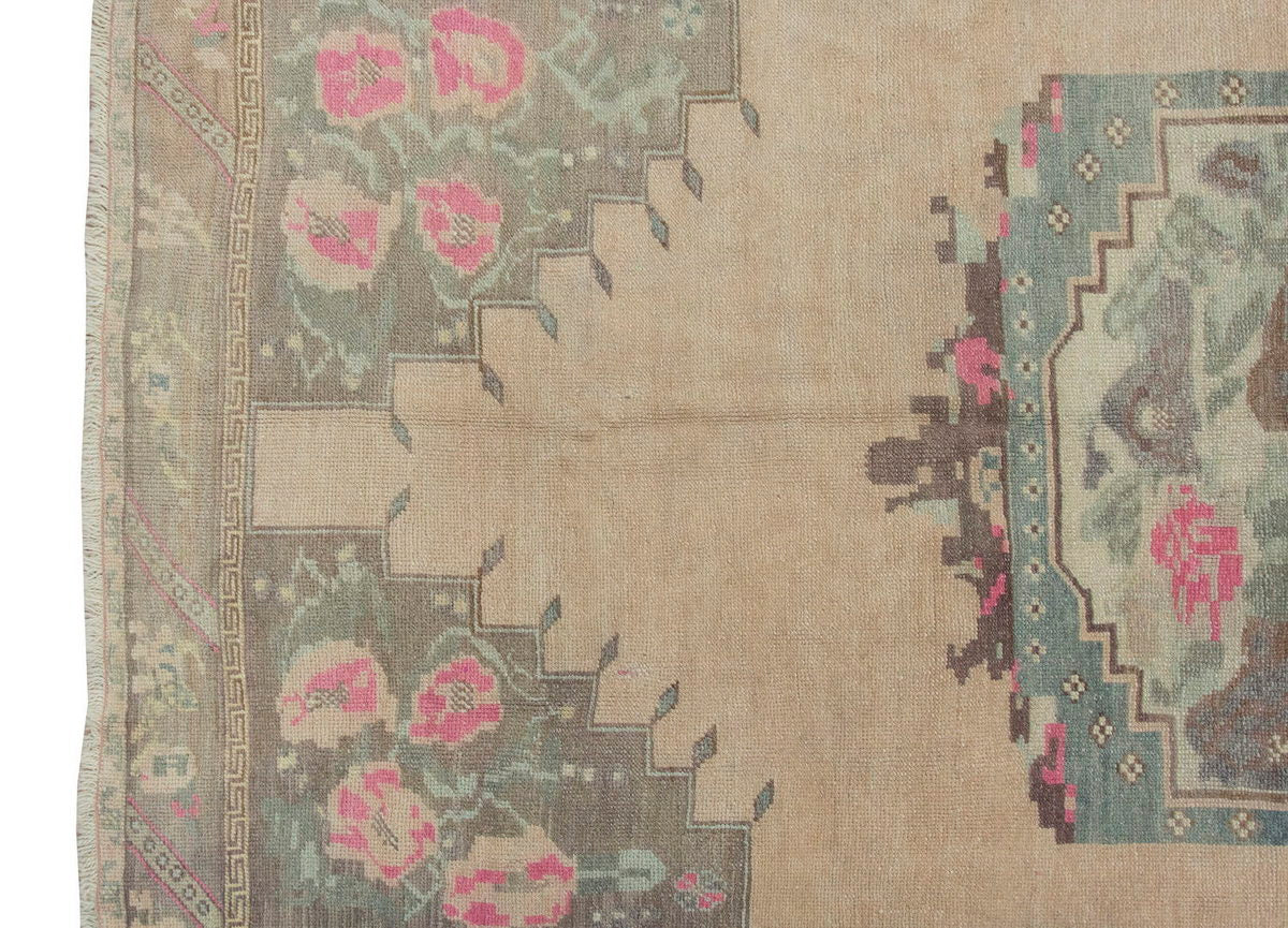 Vintage Large Rug, Oushak Area Rug 4'11" x 7'10" feet 150 x 240 cm
