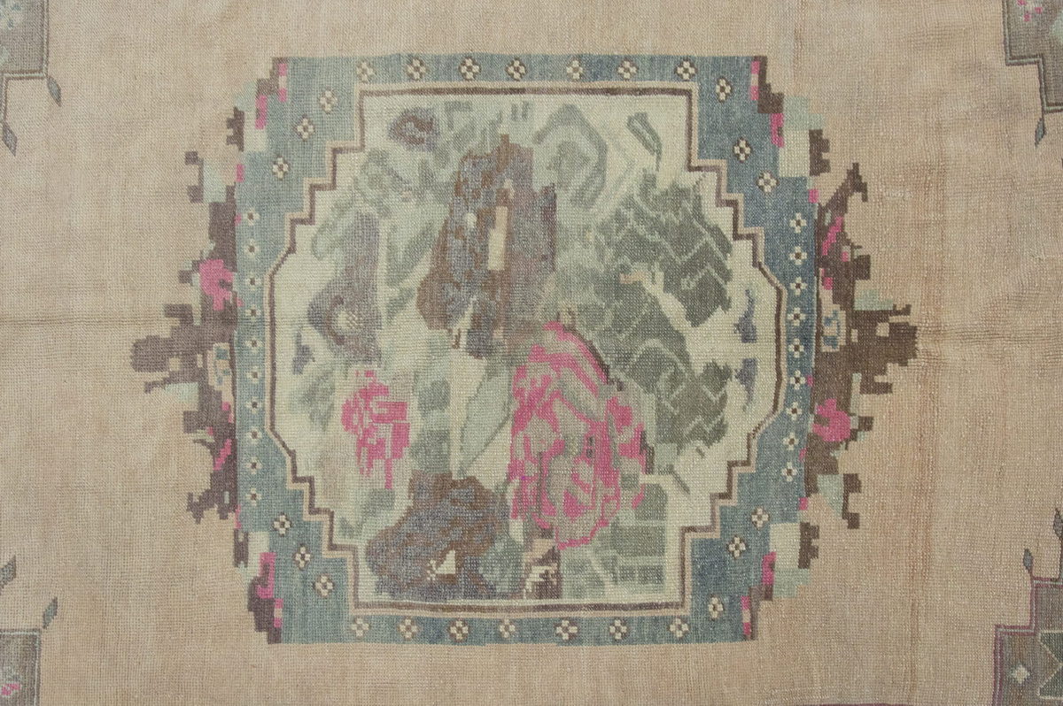 Vintage Large Rug, Oushak Area Rug 4'11" x 7'10" feet 150 x 240 cm