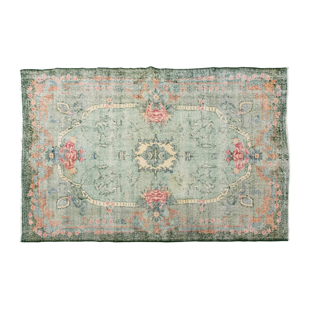 Vintage Large Rug, Oushak Area Rug 4'11 x 8'3 feet 151 x 252 cm