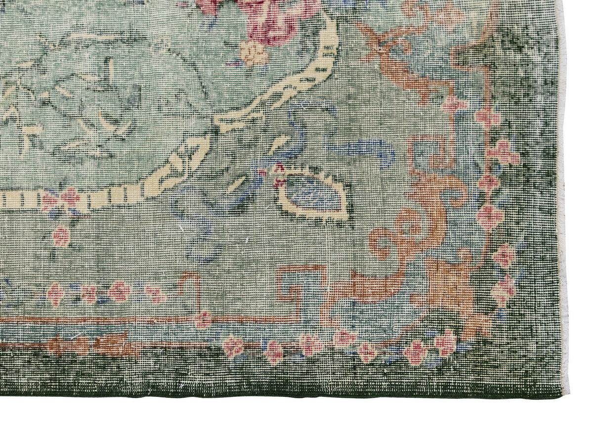 Vintage Large Rug, Oushak Area Rug 4'11 x 8'3 feet 151 x 252 cm