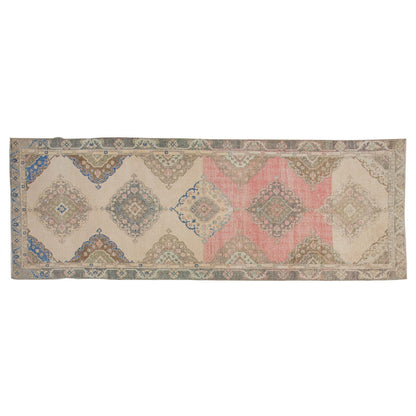 Vintage Large Rug, Oushak Runner Rug 4'4" x 12'6" feet 133 x 380 cm