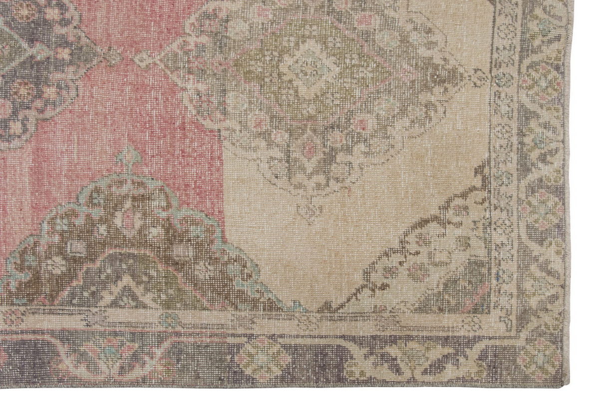 Vintage Large Rug, Oushak Runner Rug 4'4" x 12'6" feet 133 x 380 cm