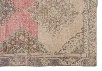 Vintage Large Rug, Oushak Runner Rug 4'4" x 12'6" feet 133 x 380 cm
