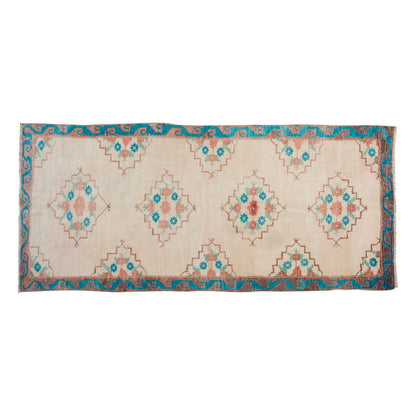 Vintage Large Rug, Oushak Area Rug 4'5" x 11'2" feet 135 x 340 cm