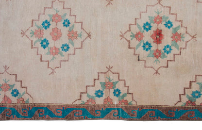 Vintage Large Rug, Oushak Area Rug 4'5" x 11'2" feet 135 x 340 cm