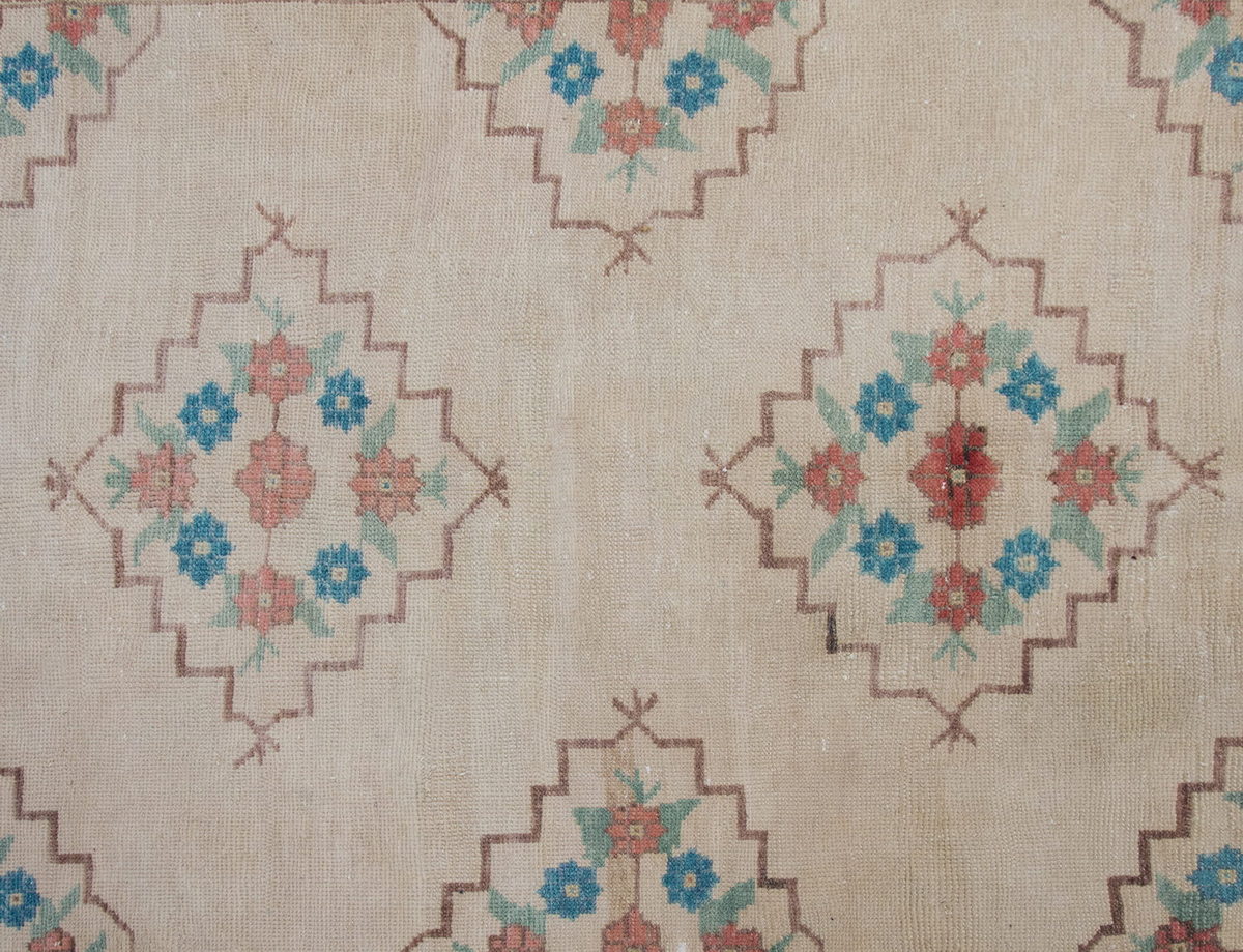 Vintage Large Rug, Oushak Area Rug 4'5" x 11'2" feet 135 x 340 cm