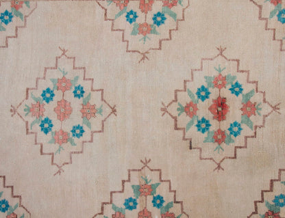 Vintage Large Rug, Oushak Area Rug 4'5" x 11'2" feet 135 x 340 cm
