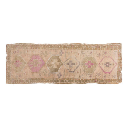 Vintage Runner Rug, Oushak Runner Rug 4'6" x 12'2 feet 136 x 372 cm