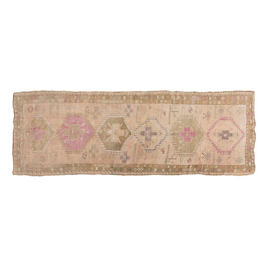 Vintage Runner Rug, Oushak Runner Rug 4'6" x 12'2 feet 136 x 372 cm