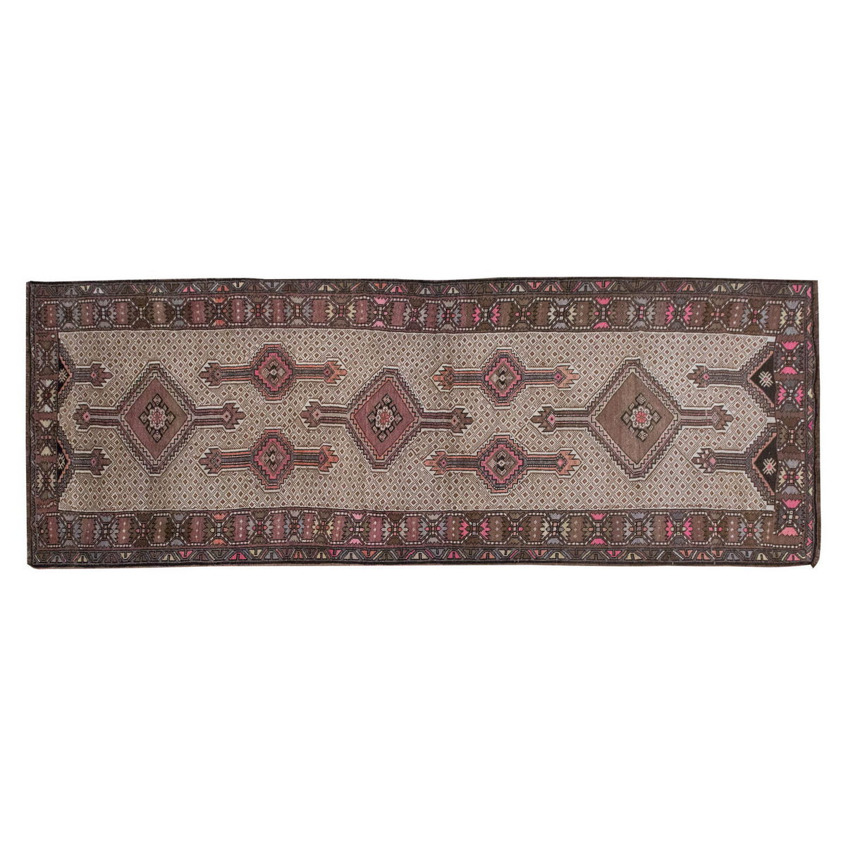 Vintage Large Rug, Oushak Area Rug 4'6" x 13'8" feet 138 x 417 cm