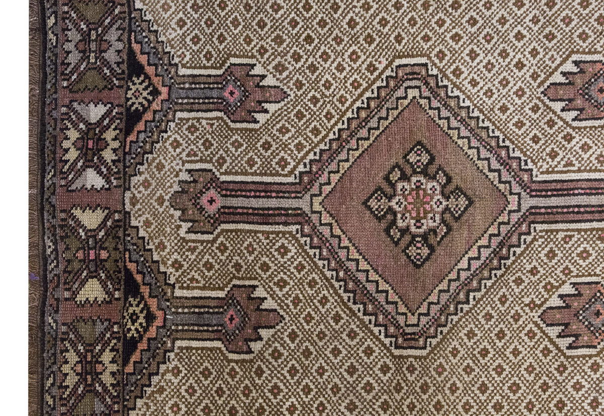 Vintage Large Rug, Oushak Area Rug 4'6" x 13'8" feet 138 x 417 cm